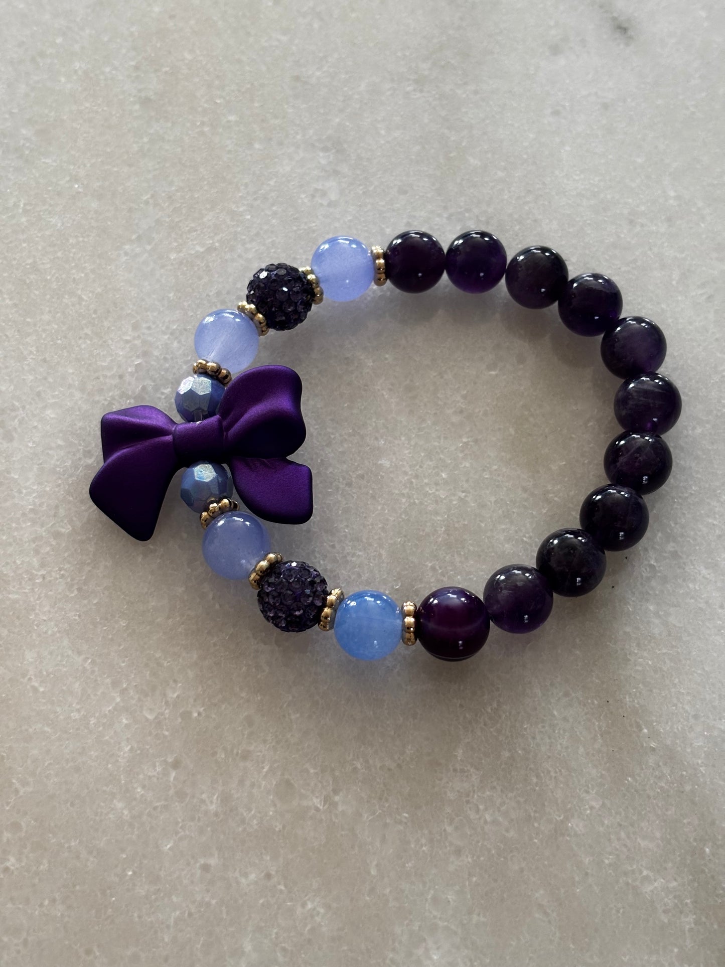 Royal Amethyst Bow Bracelet