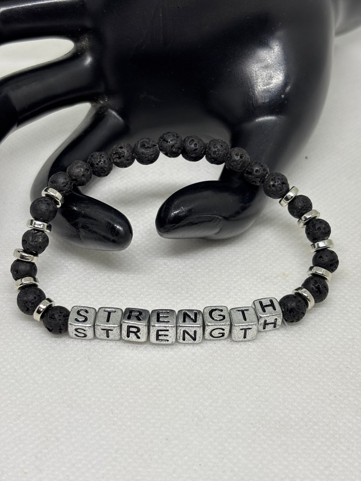 Instagram/Facebook Unisex Custom Name Bracelet 8mm bead size