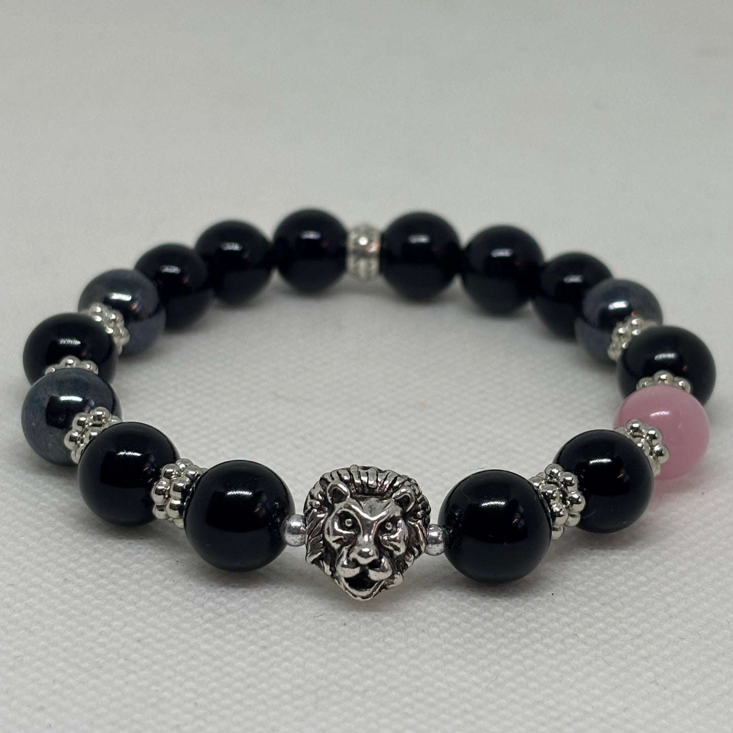 Women’s Black Onyx Lion Head Bracelet