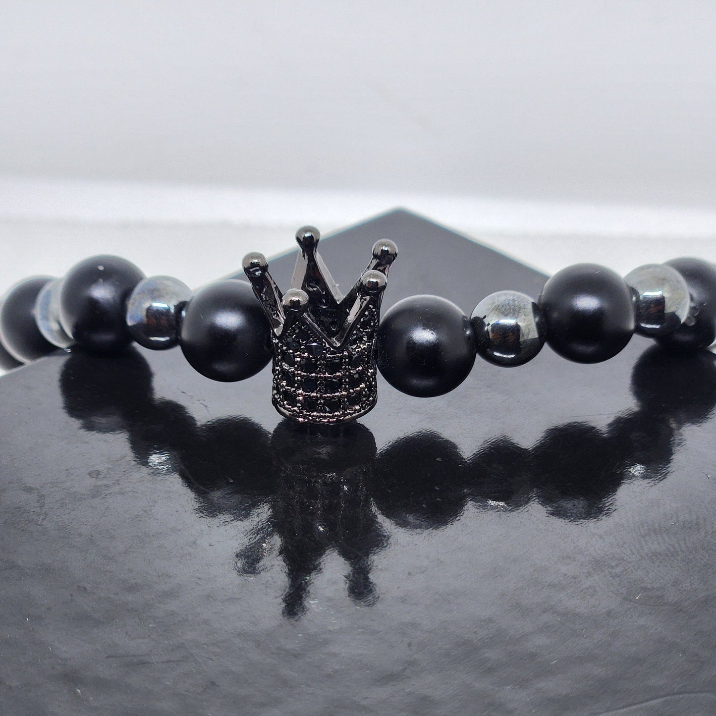 Matte Black Onyx Bracelet for Men (Luxury Minimalist Style)