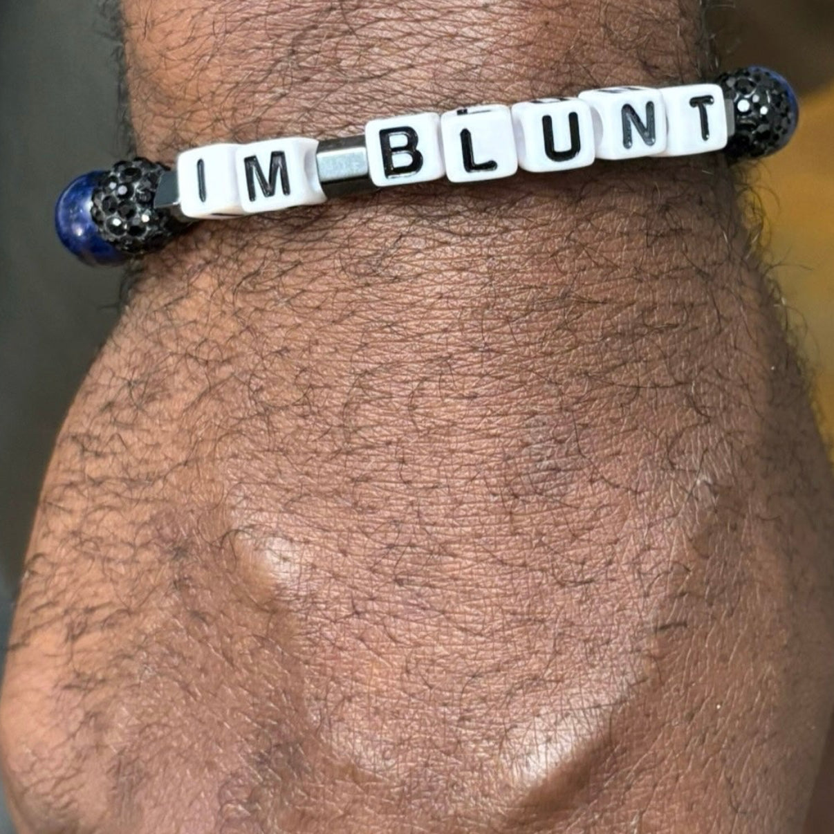 Instagram/Facebook Unisex Custom Name Bracelet 10mm bead size