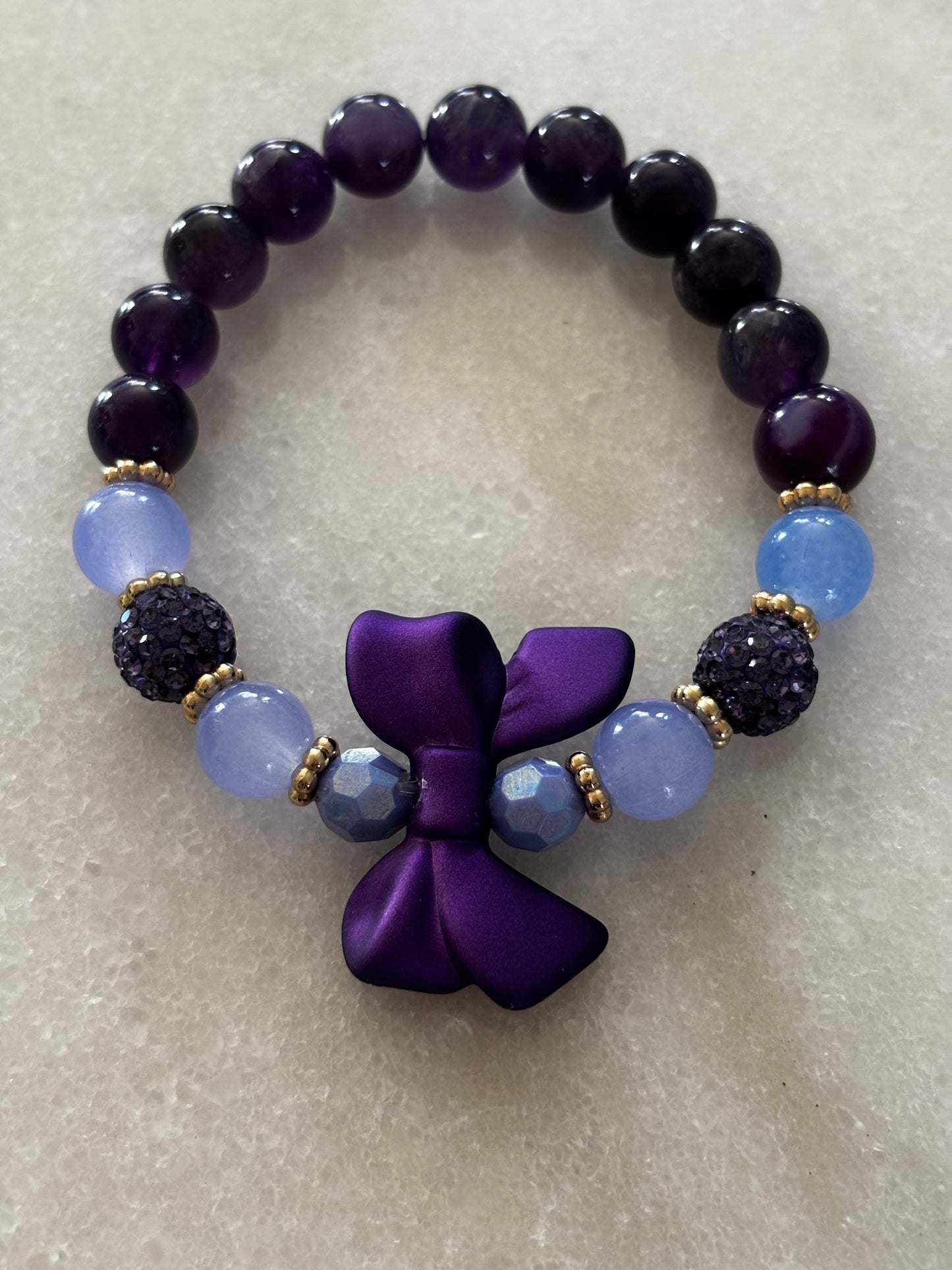 Royal Amethyst Bow Bracelet