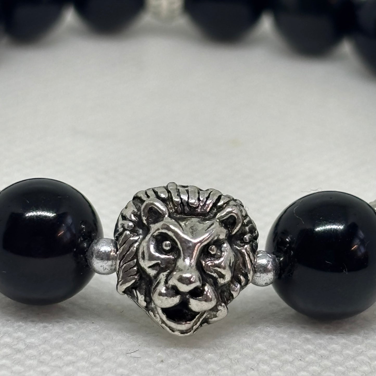 Women’s Black Onyx Lion Head Bracelet