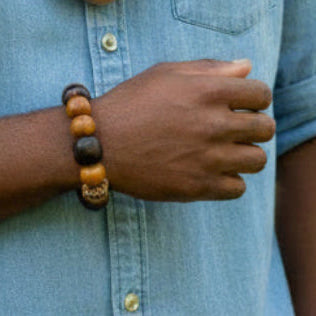 Unisex Wooden Necklace Set