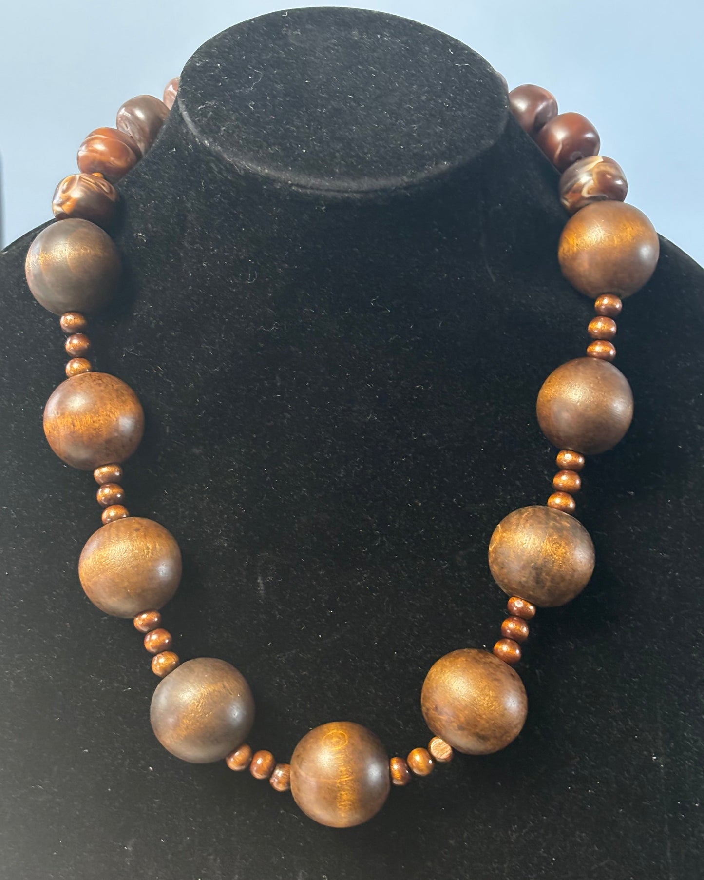 Bold Earth Wooden Beaded Necklace
