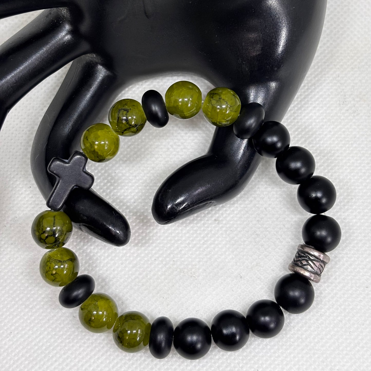 Faith Olive Matte Cross