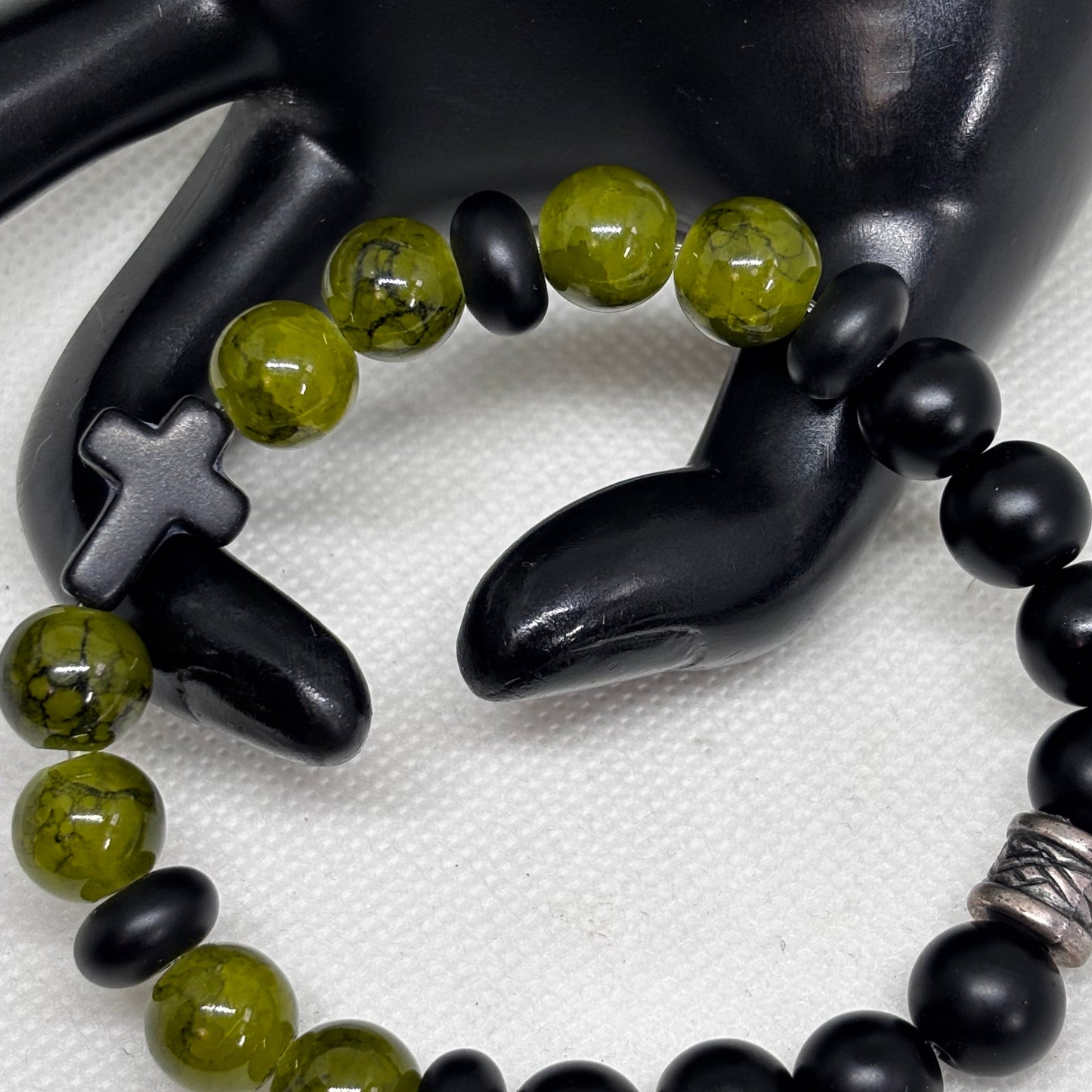 Faith Olive Matte Cross