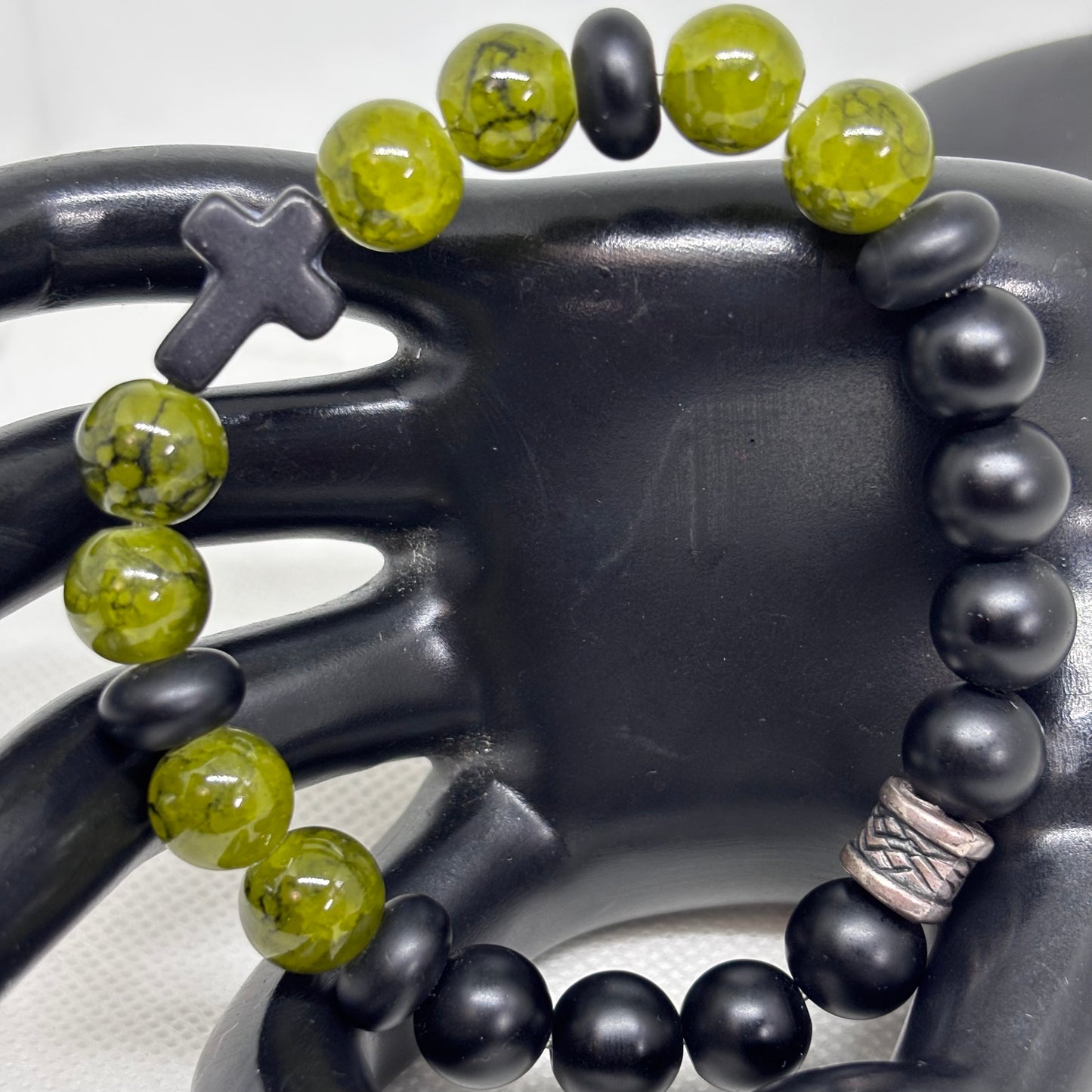 Faith Olive Matte Cross